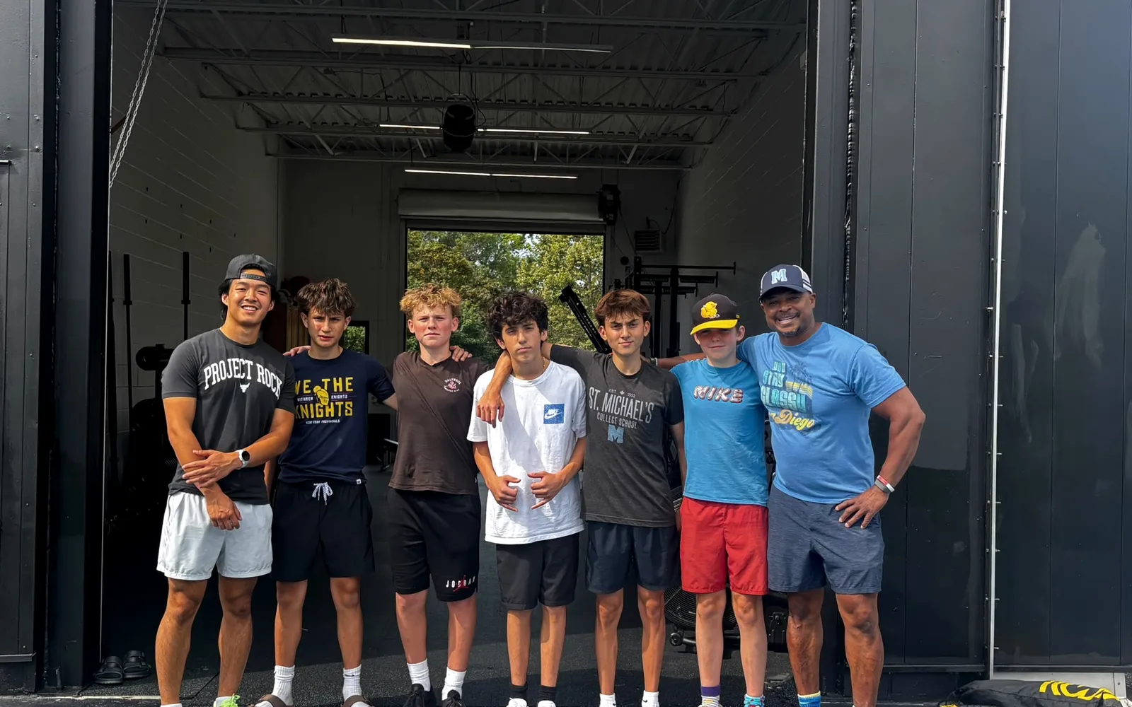 Daryl Devonish with a group of Inner Athlete athletes
